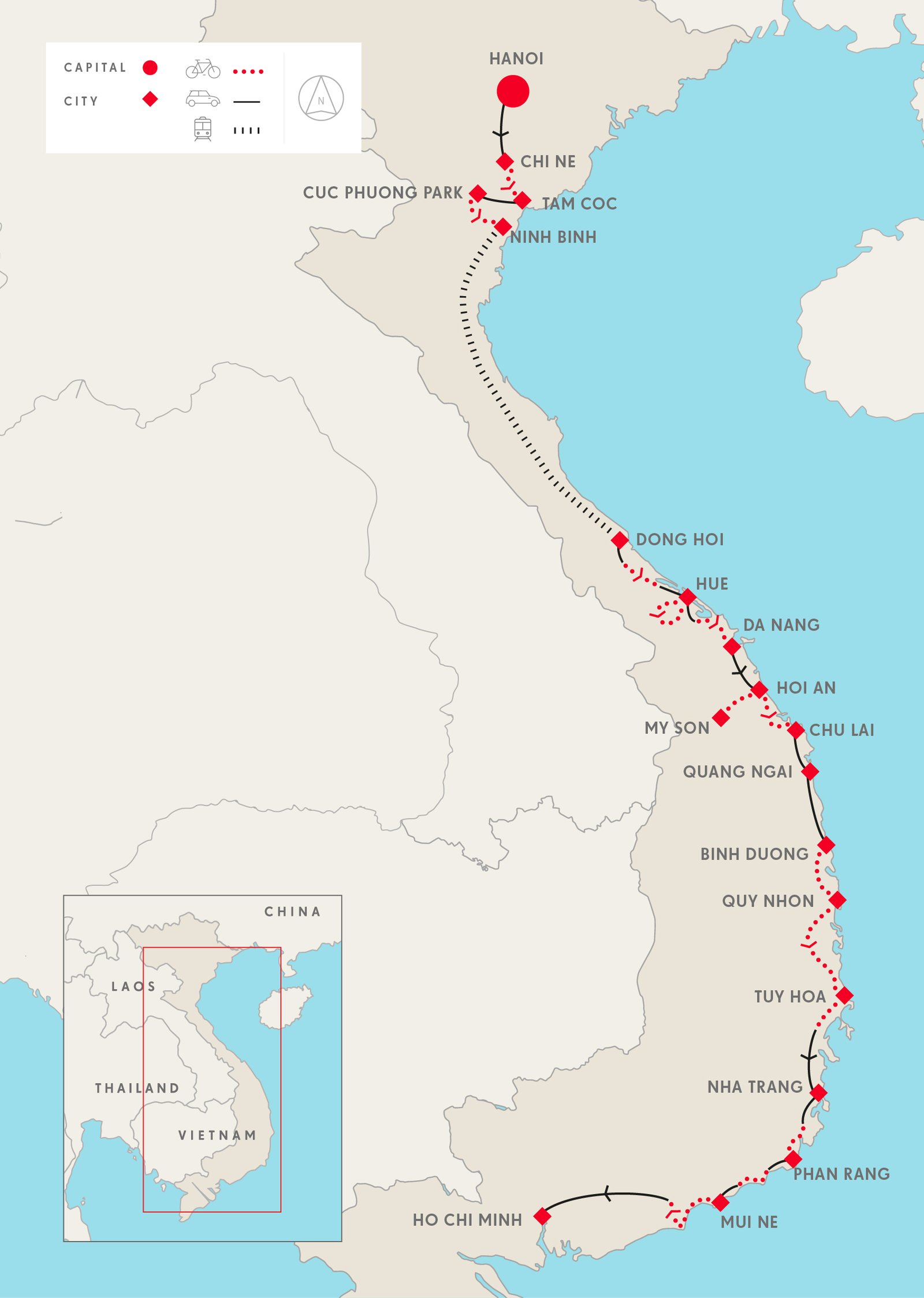 14-Day Hanoi to Saigon Cycling Tour